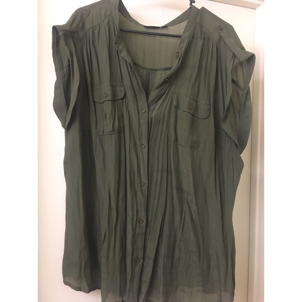 Olive green top